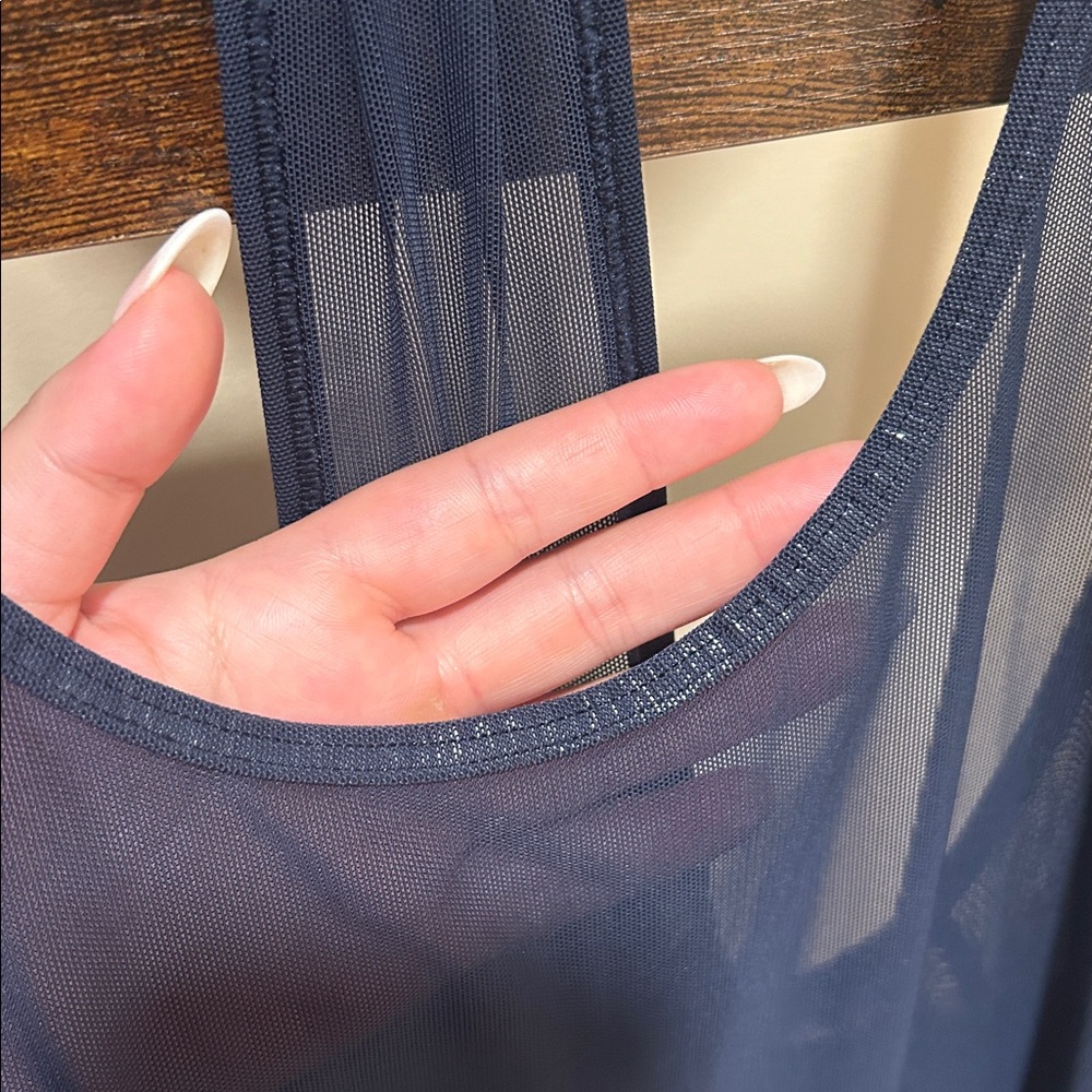 LULULEMON Navy Mesh Racerback Tank - Picture 4 of 4